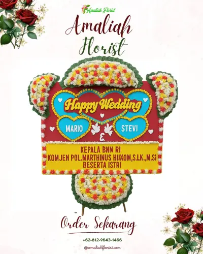 Karangan Papan Bunga Pernikahan di Bedulu